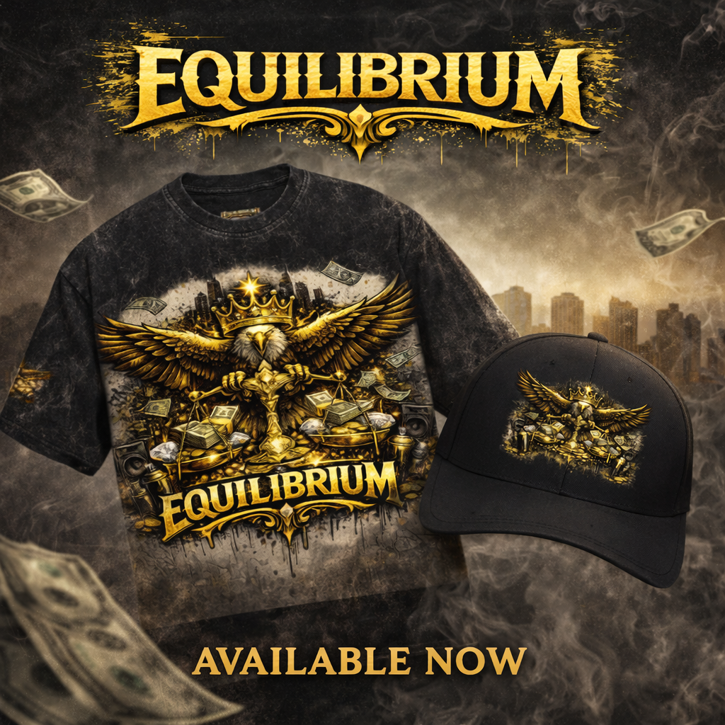Equilibrium Fitted cape w/vintage style oversized Equilibrium T-shirt