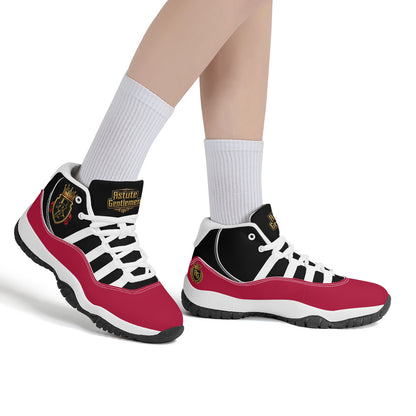 AG High Top Air Retro Sneakers - BLK/RED/WH