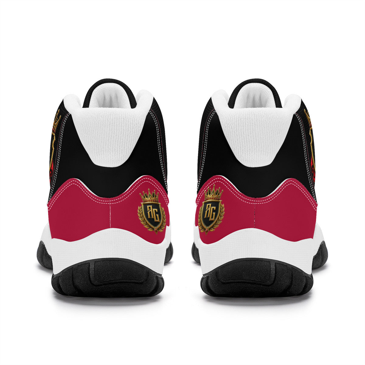 AG High Top Air Retro Sneakers - BLK/RED/WH