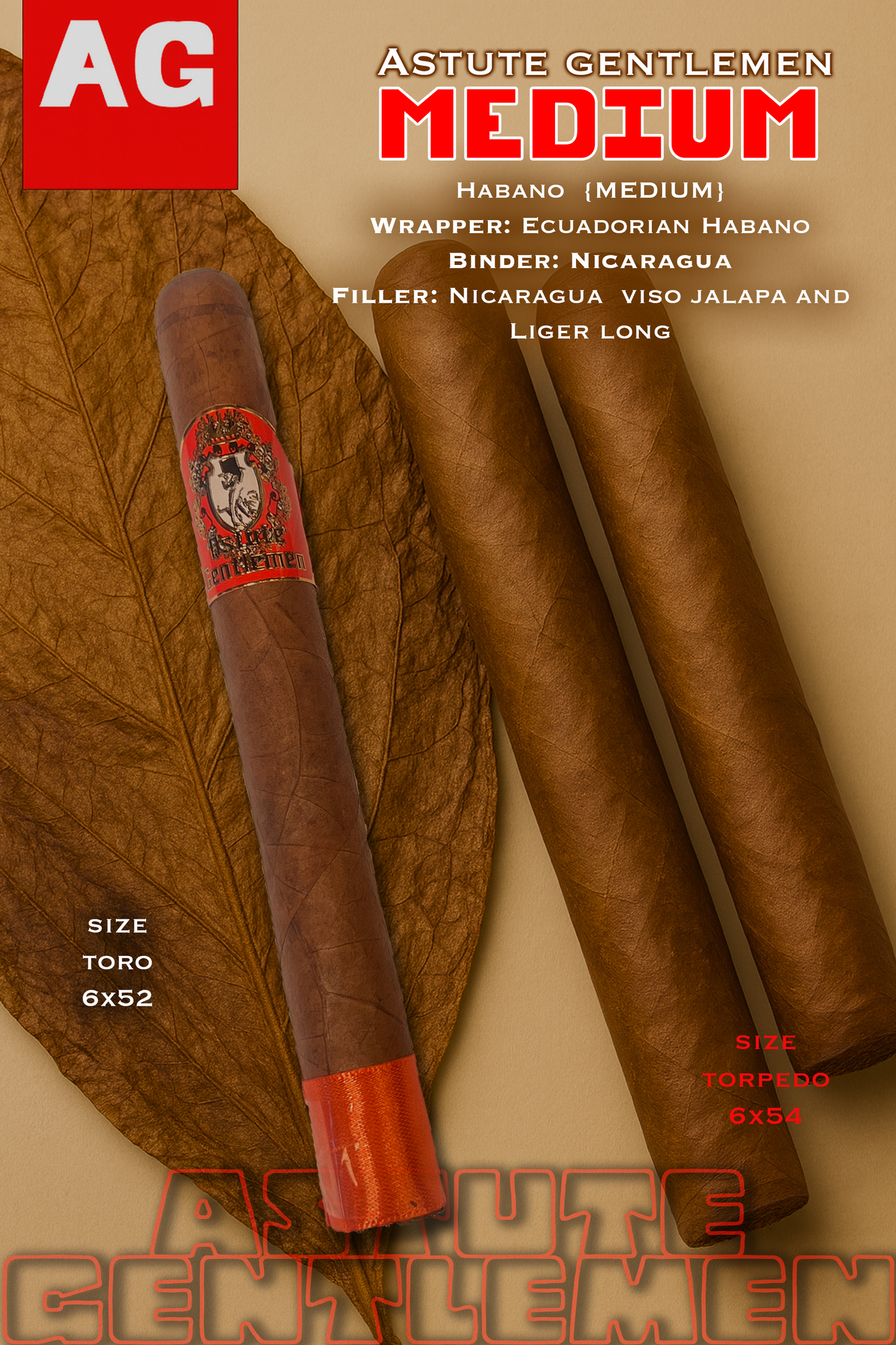 AG Habano {MEDIUM} TORO 6X52